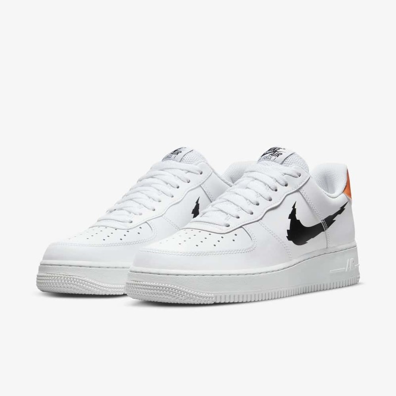 White air force 1 low black swoosh hotsell